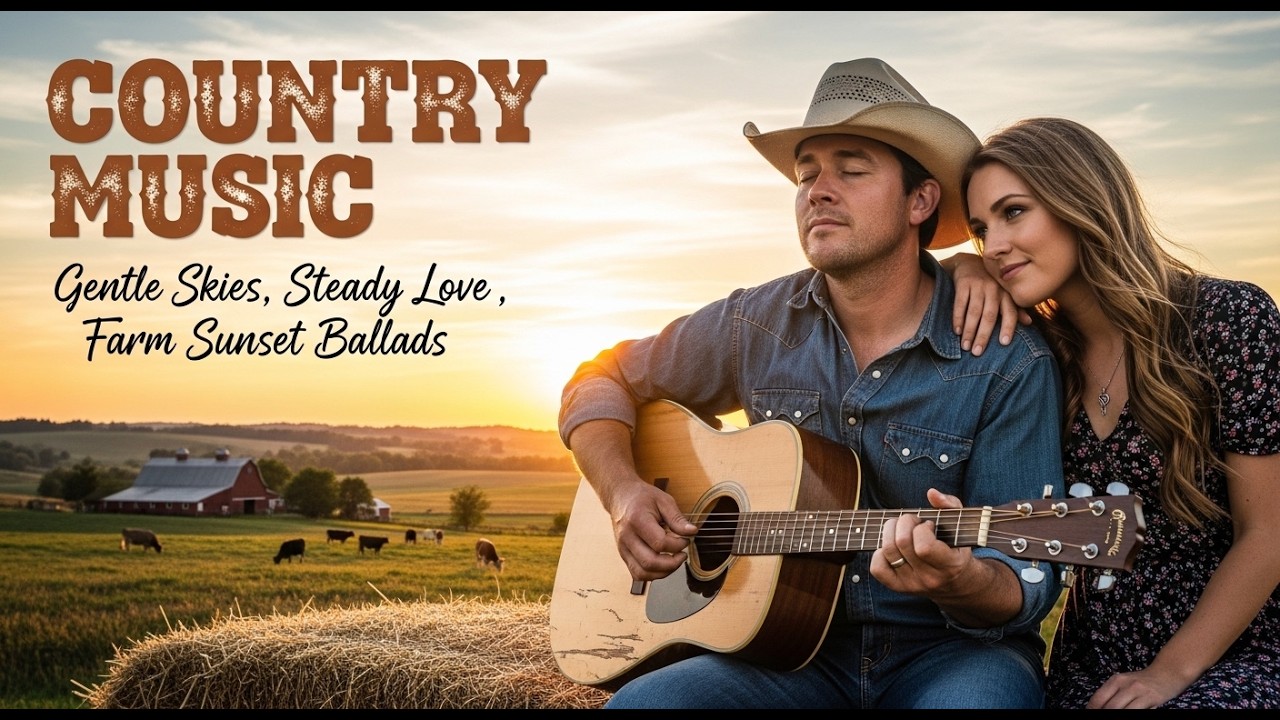 COUNTRY MUSIC – Gentle Skies, Steady Love | Farm Sunset Ballads