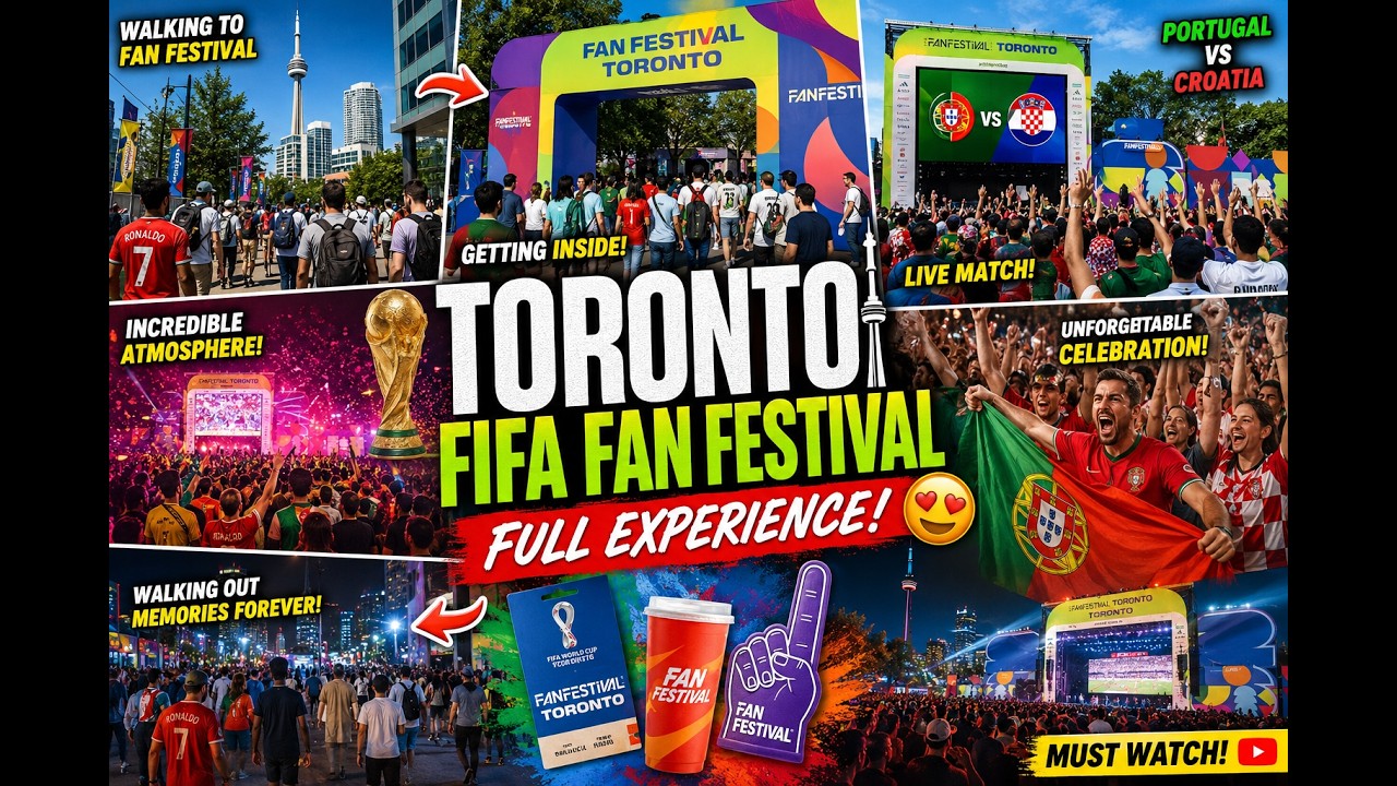 Toronto FIFA Fan Festival 2026 | FULL Experience! Portugal 🇵🇹 vs Croatia 🇭🇷 Atmosphere 4K