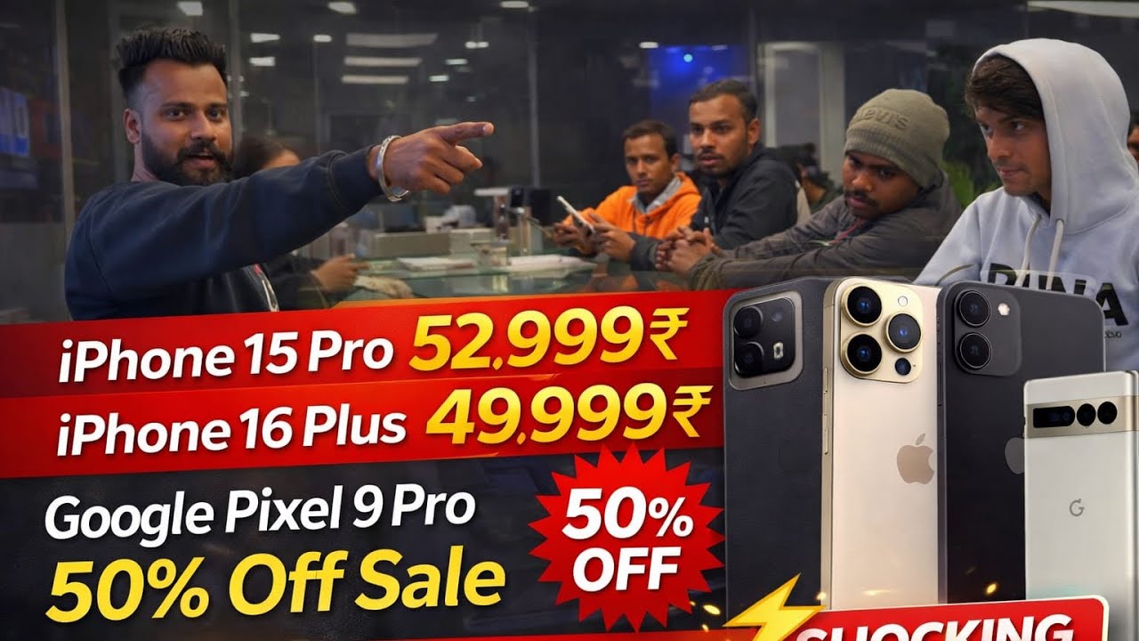 Iphone 15 pro 52999₹🤩 Samsung S22 Ultra 29999₹🤩 Google pixel 9 pro Sale 50% Off #usedmobile 