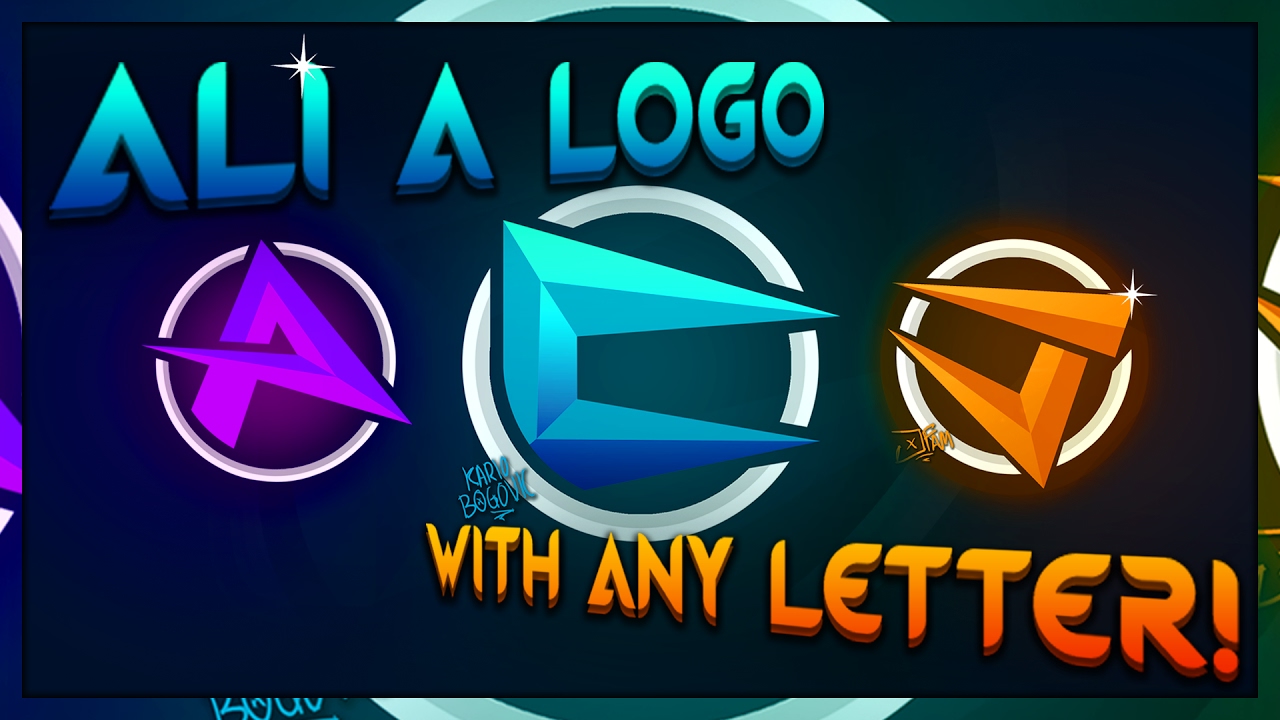 How to make a logo like Ali-A #2 ( ANY LETTER! )