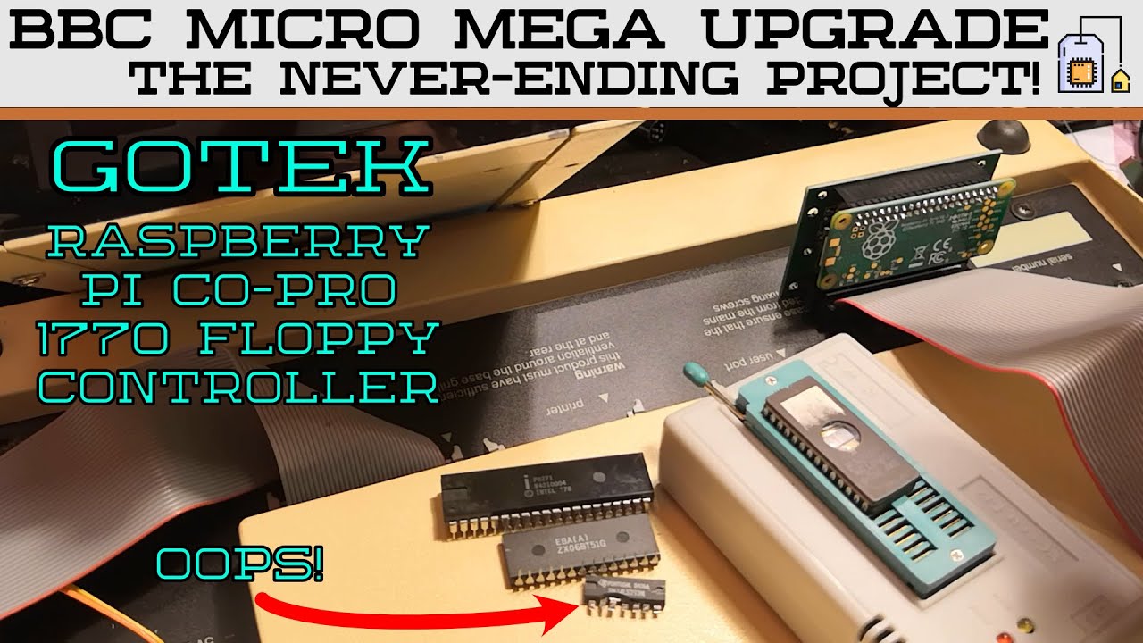 DOS on a BBC Micro - GOTEK, Raspberry Pi PiTubeDirect, 1779 Floppy Controller upgrades.