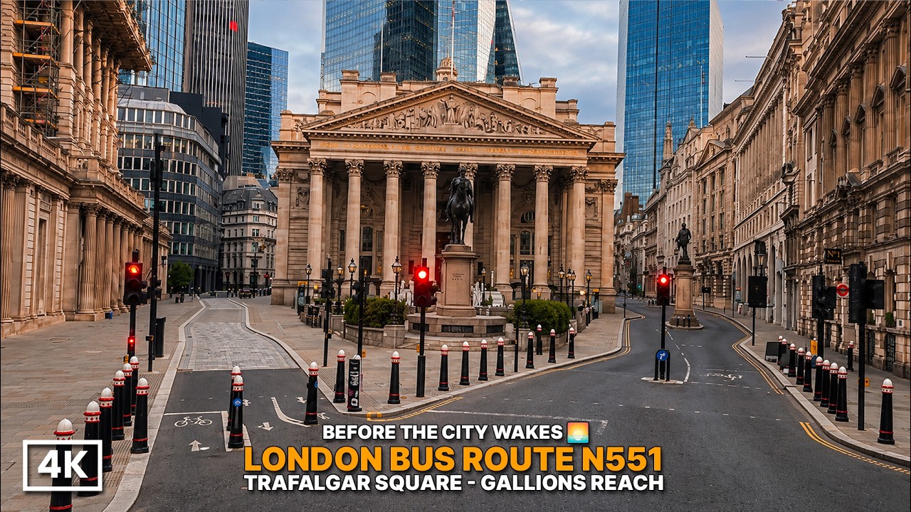 London at 5AM Is Almost Unrecognisable&hellip; 🌅 | N551 Night Bus (4k HDR)