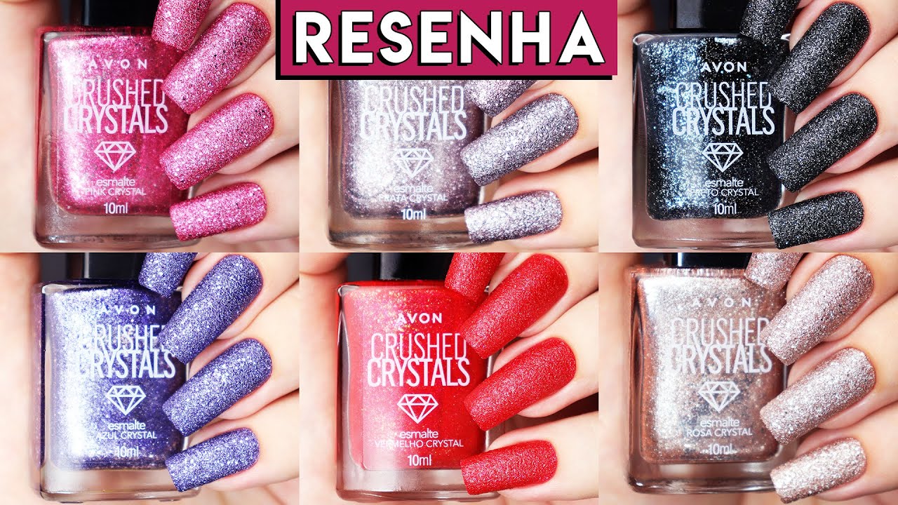 Esmaltes CRUSHED CRYSTALS da Avon | Resenha