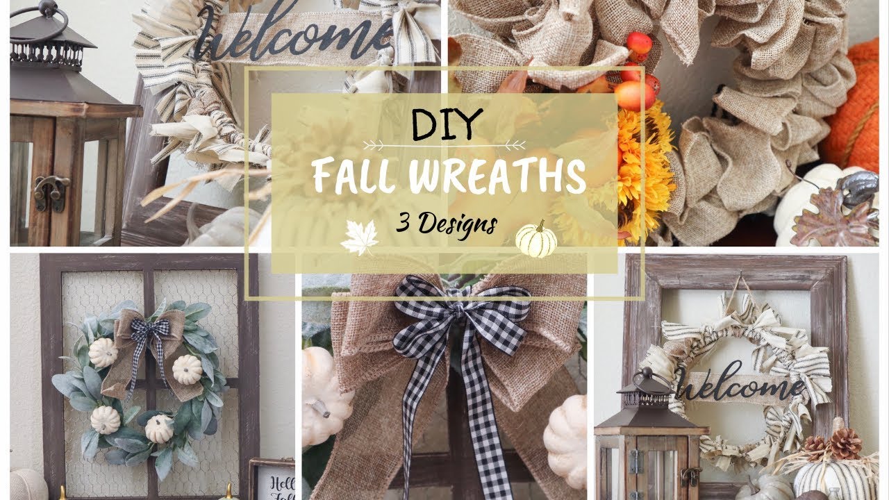 DIY Fall Wreaths | 3 Farmhouse Designs | Fall Decor