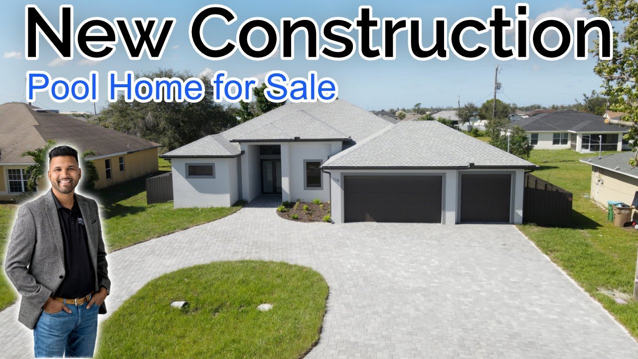 New Construction Pool Home for Sale Cape Coral Florida | 1,931 SF | 4 Beds | 3 Baths | Pool Home