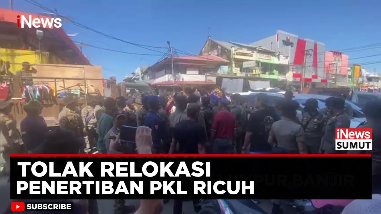 Ricuh! Penertiban PKL di Pasar Raya Padang Diwarnai Saling Dorong | iNews Sumut