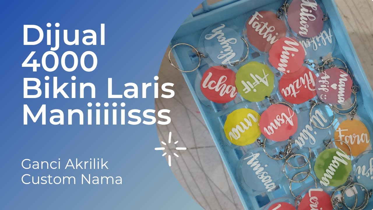 Ganci Akrilik Lettering || IDE JUALAN MODAL KECIL