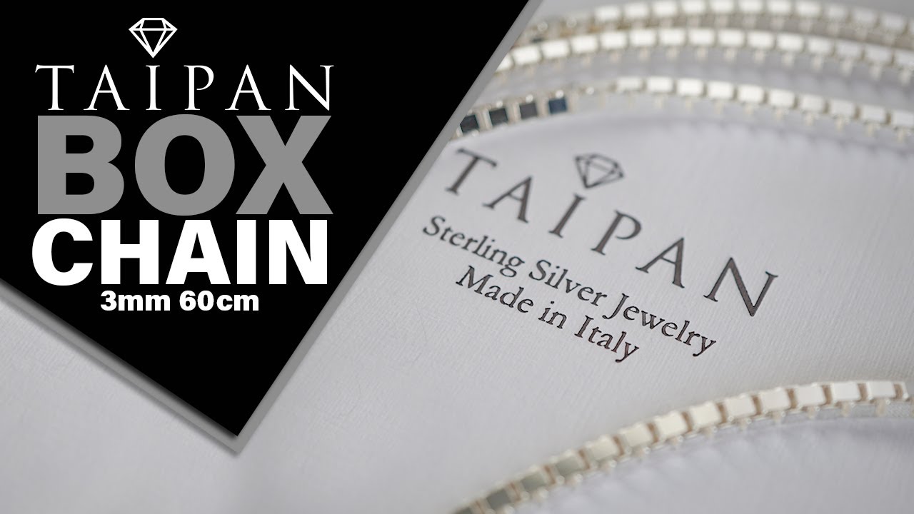 Taipan Venezianer Kette Box Chain 3mm breit 60cm lang 925 Sterling Silber