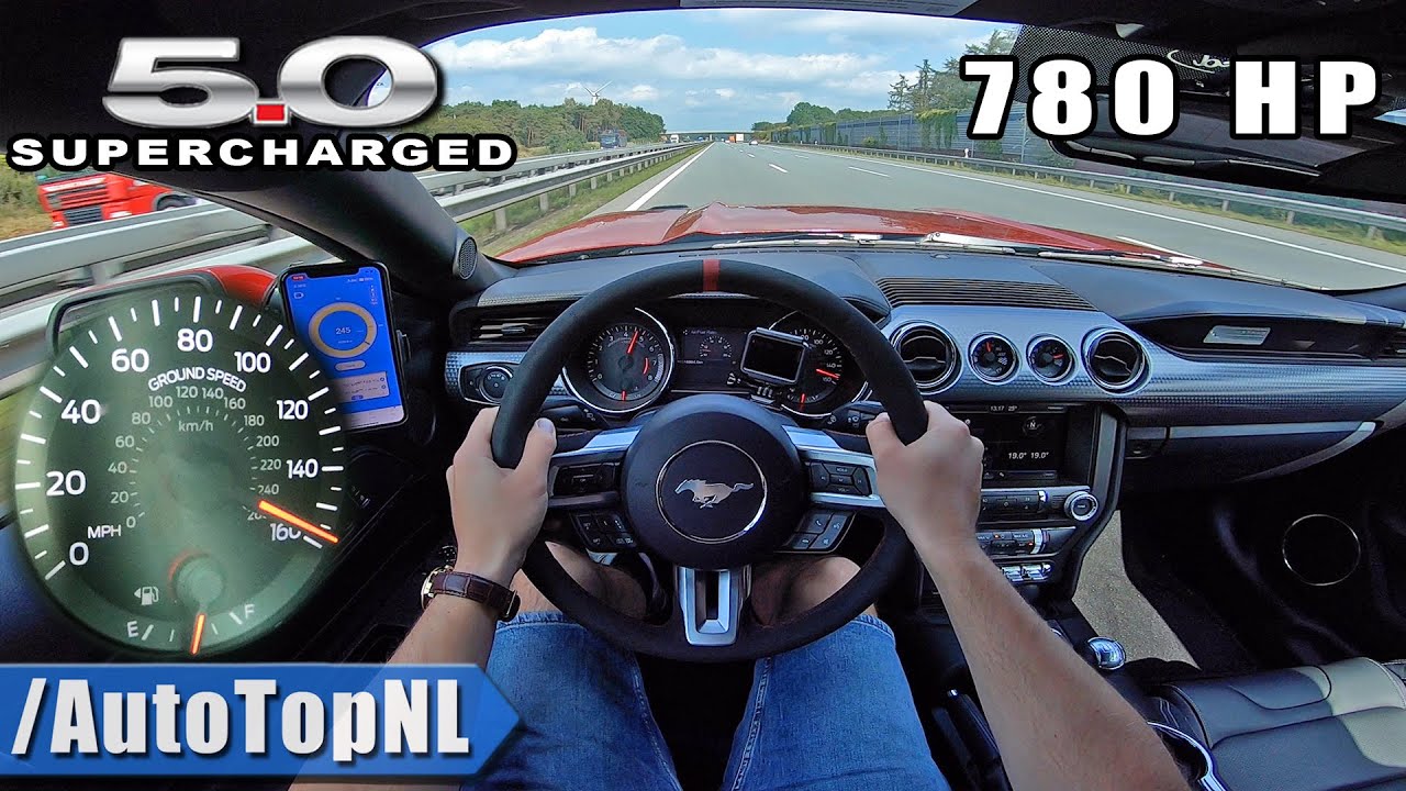 780HP FORD MUSTANG GT 5.0 V8 SUPERCHARGED on AUTOBAHN [NO SPEED LIMIT] by AutoTopNL