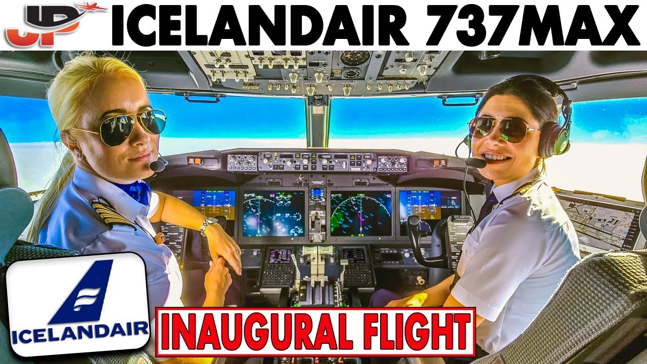 Inaugural Flight to Pittsburgh Icelandair 737MAX Cockpit
