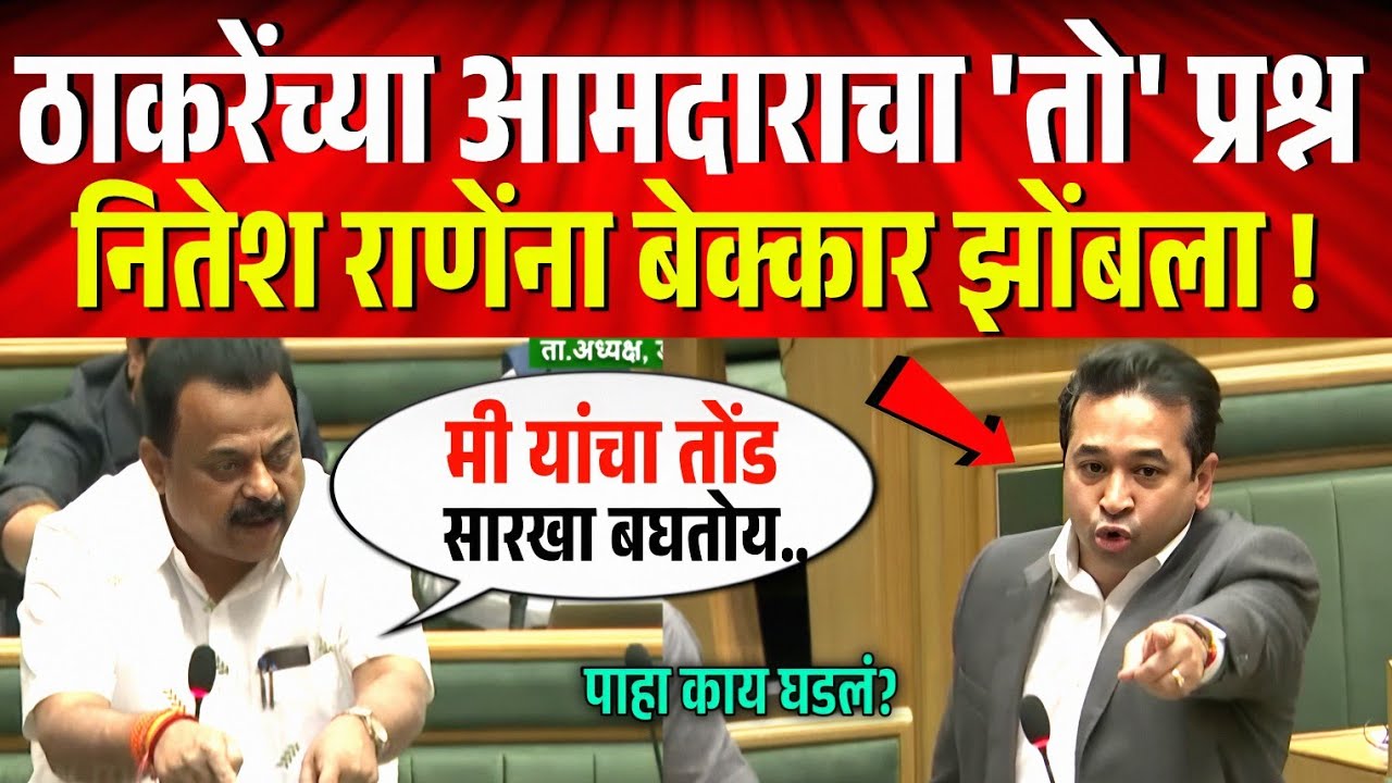 ठाकरेंच्या आमदाराचा 'तो' प्रश्न, नितेश राणेंना बेक्कार झोंबला ! काय घडलं?Sunil Prabhu Vs Nitesh Rane