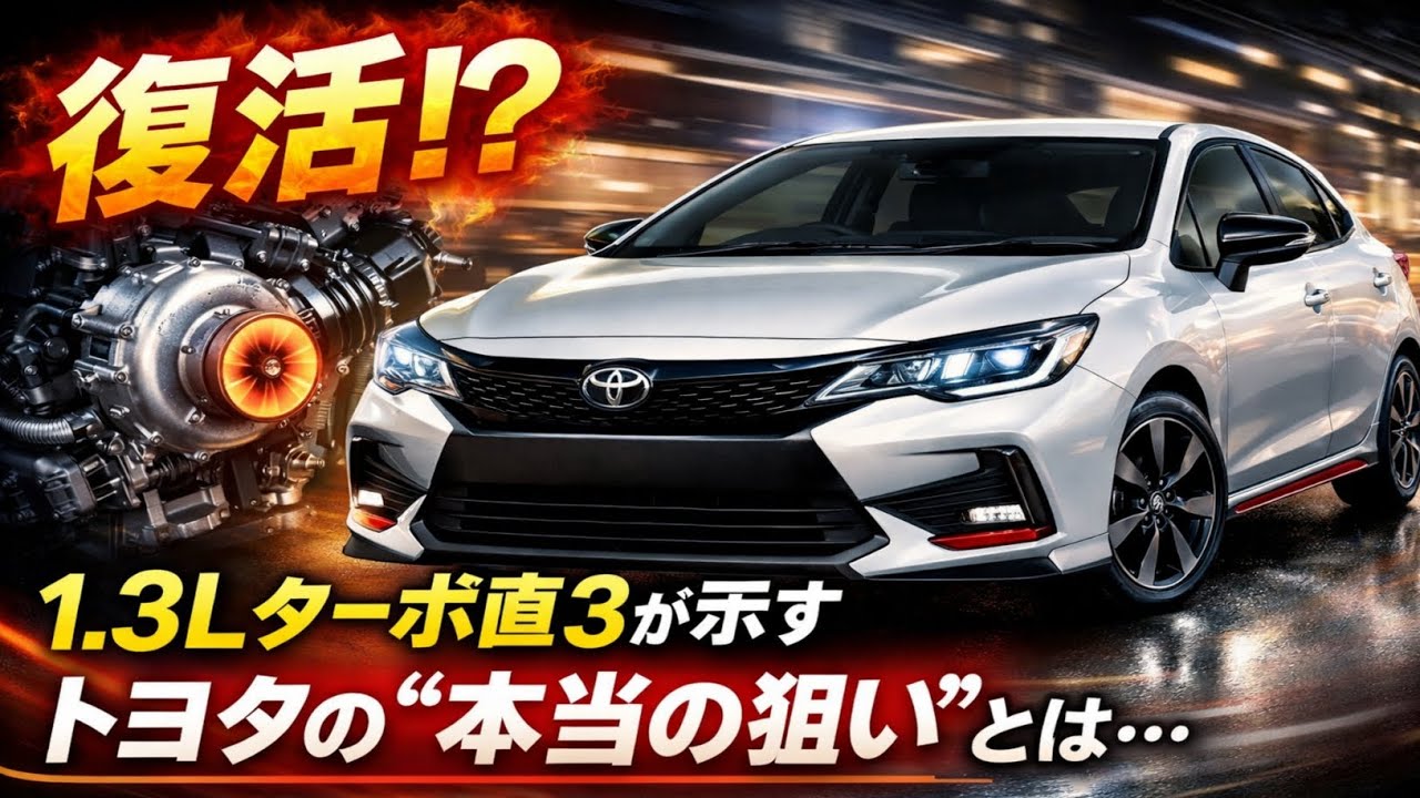 🔥🚗 スターレット復活!? 1.3Lターボ直3が示すトヨタの“本当の狙い”とは…