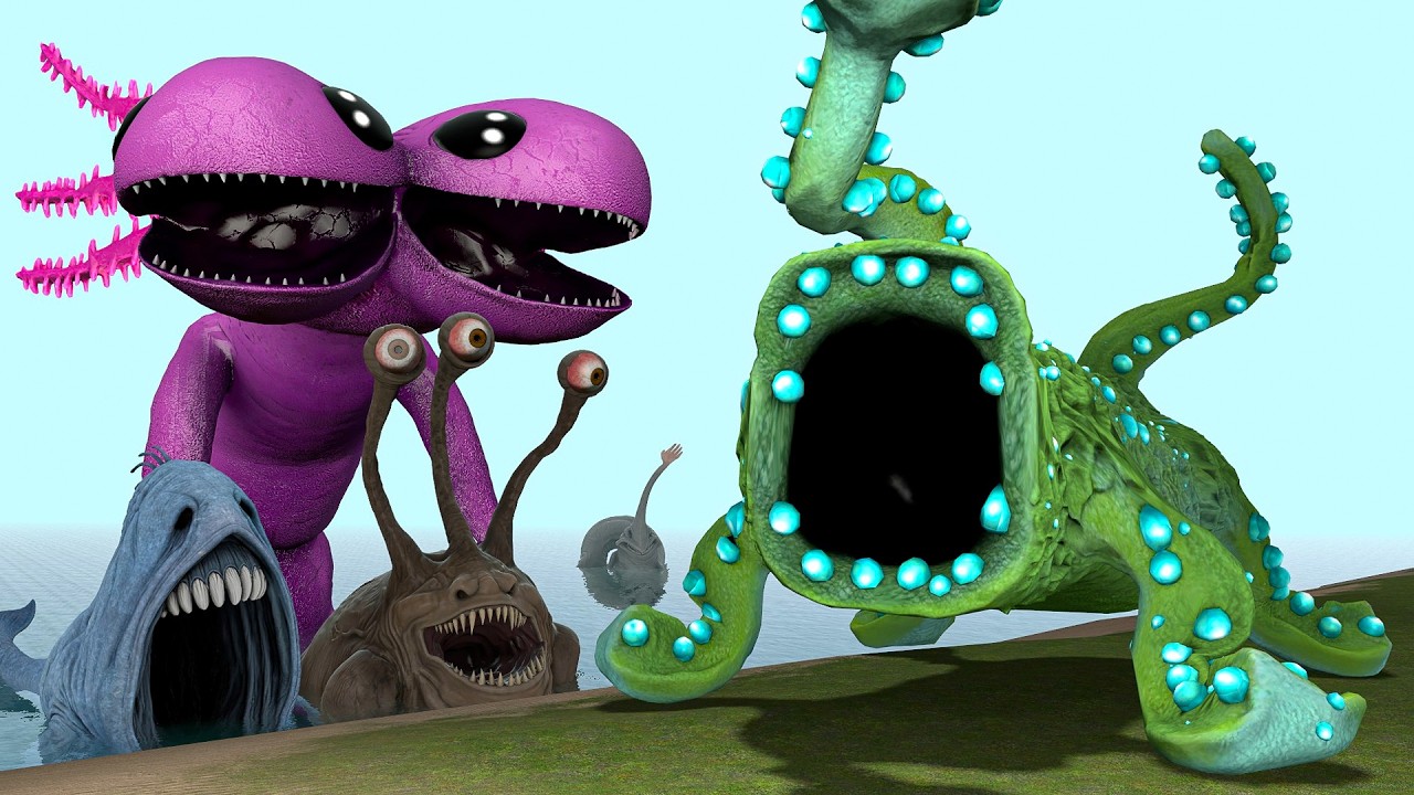 NEW GLORIA SEA MONSTER VS ALL OCEAN CREATURES & TRYPOPHOBIA MONSTERS! &mdash; Garry&rsquo;s Mod