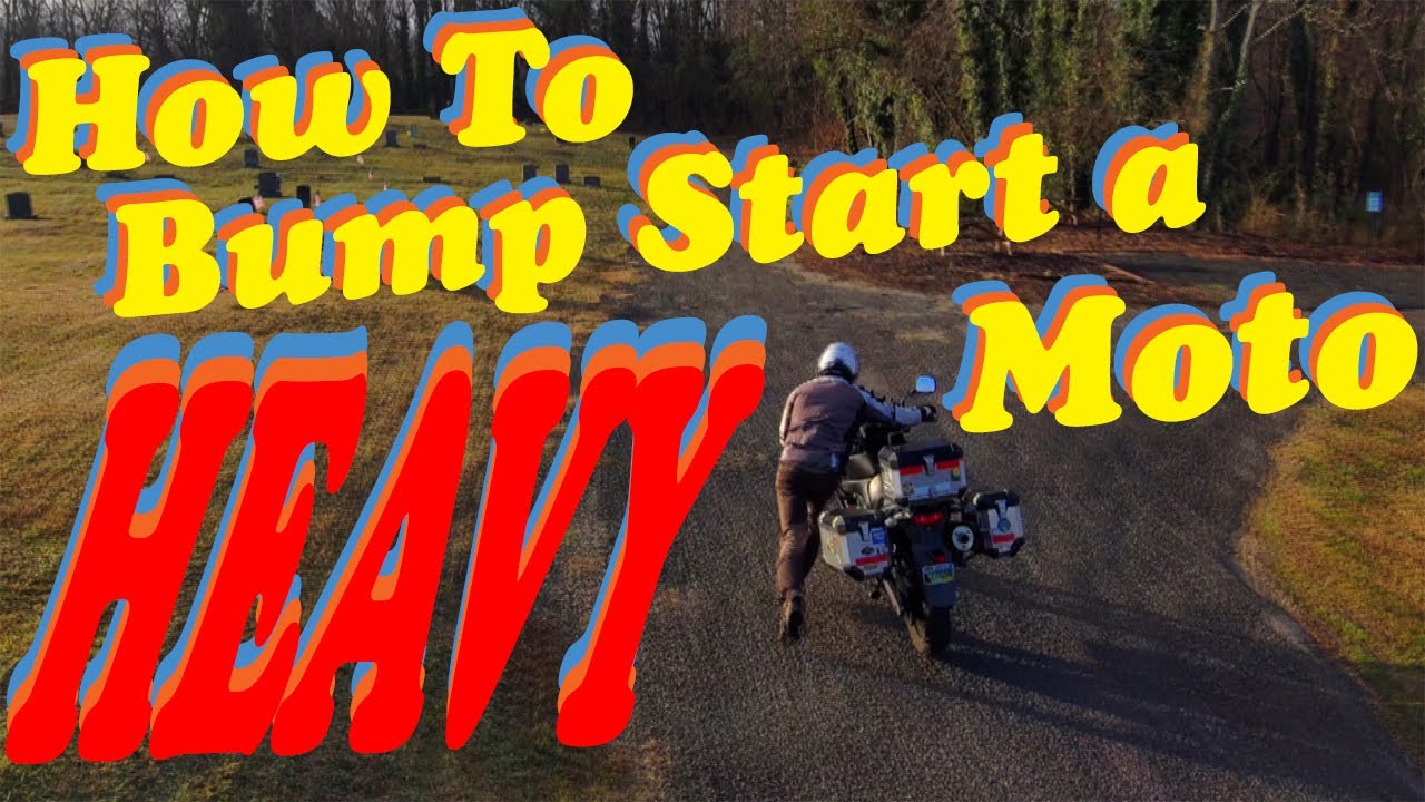 Как завести Suzuki Vstrom с помощью толчка