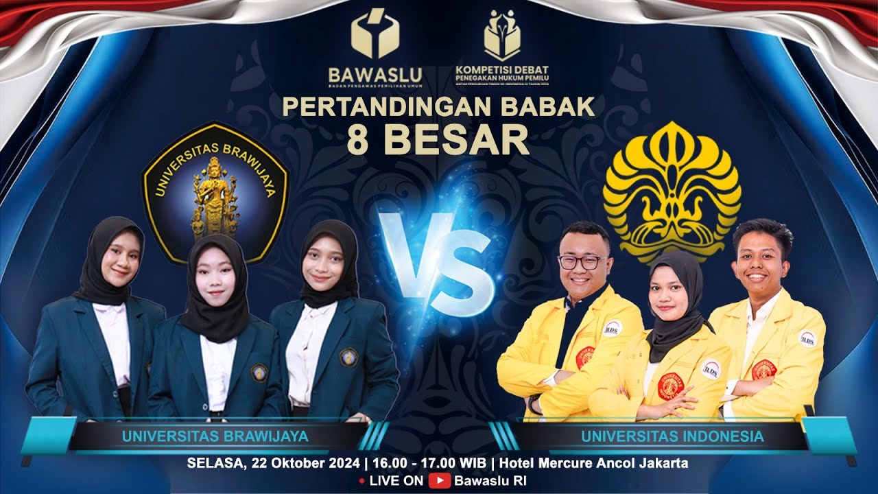3. BABAK 8 BESAR – UNIVERSITAS BRAWIJAYA VS UNIVERSITAS INDONESIA