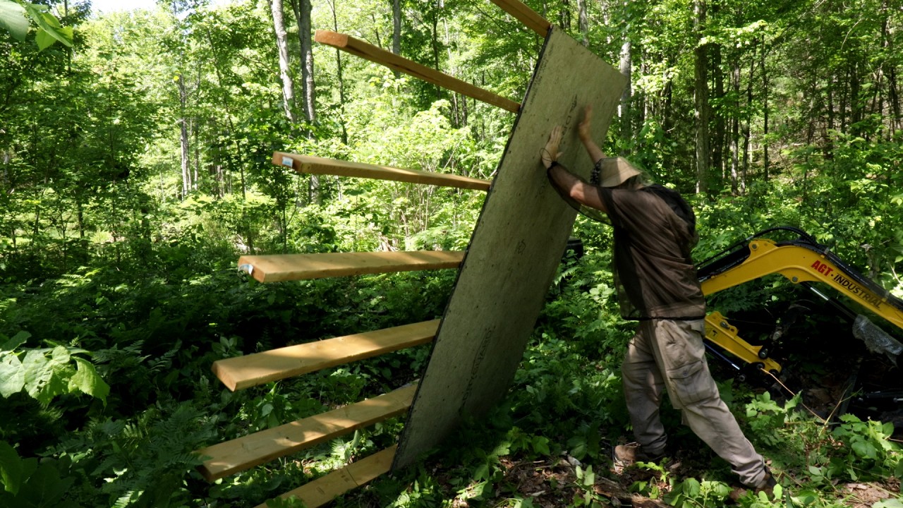 Placing the Outhouse Floor