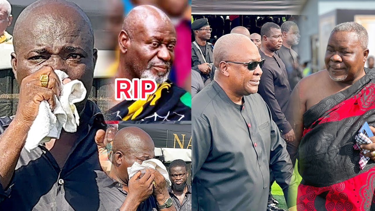 Appiah Stadium Cried As Prz Mahama & Dr Kwaku Oteng Arrived To Mourn Plane Crush Victim Dr Sarpong