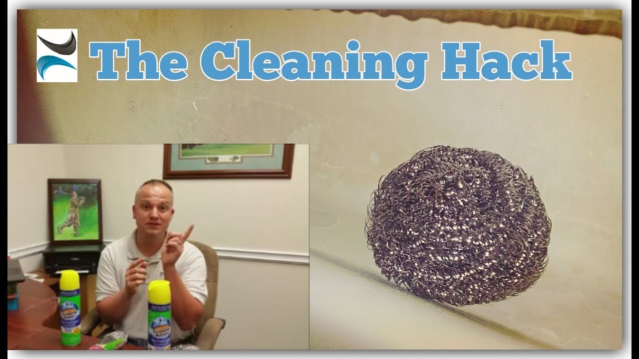 Cool Cleaning Hack for Soap Scum!! test for scratching