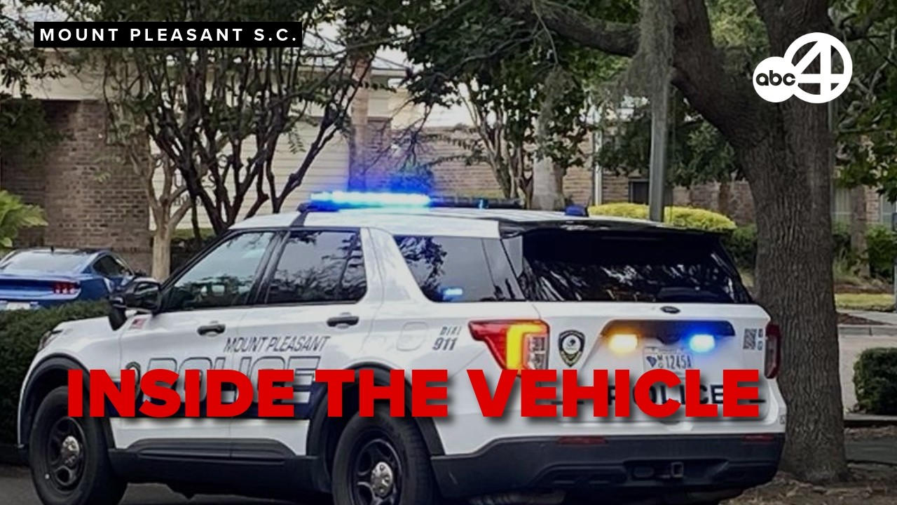 Inside Mount Pleasant patrol vehicle enforcing newly enacted hands-free driving law