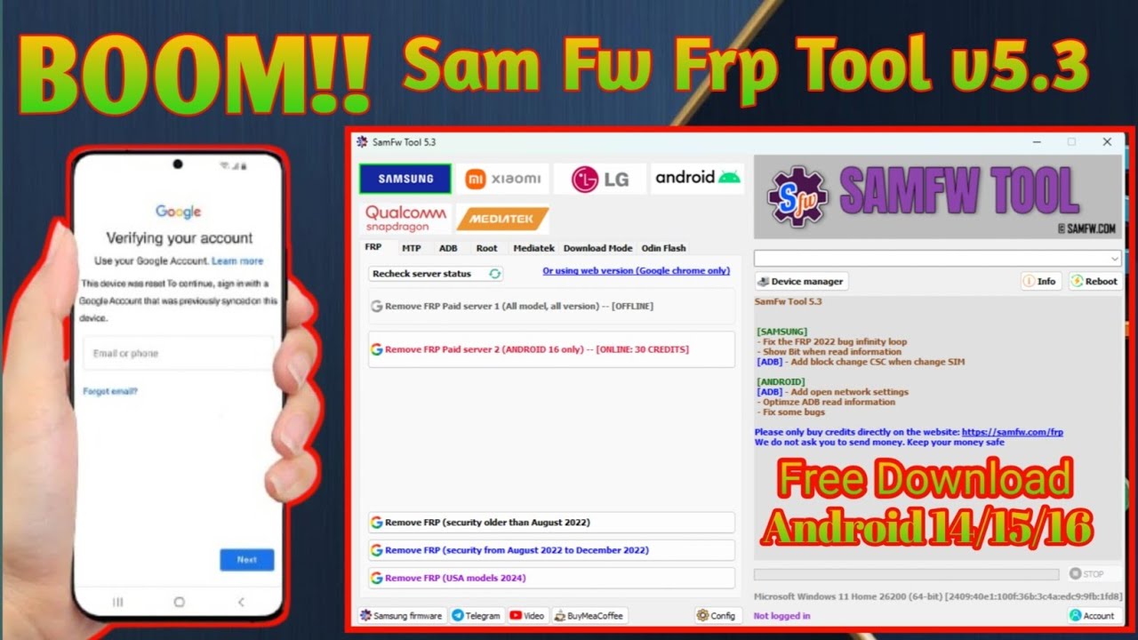 SamFw Tool V 5.3 New update 2026 || Palash Mobile Tech 