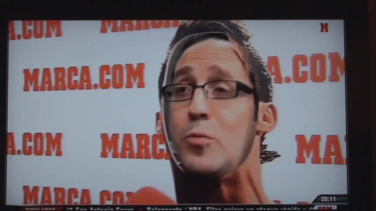 Vicente Ortega y Karina Kvasniova. Momentazo en Marca TV