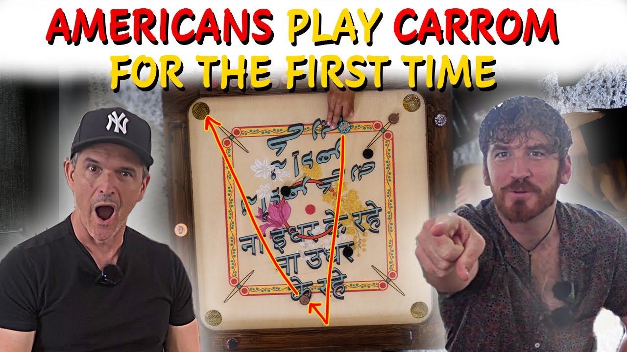 Americans Playing Carrom FOR THE FIRST TIME!