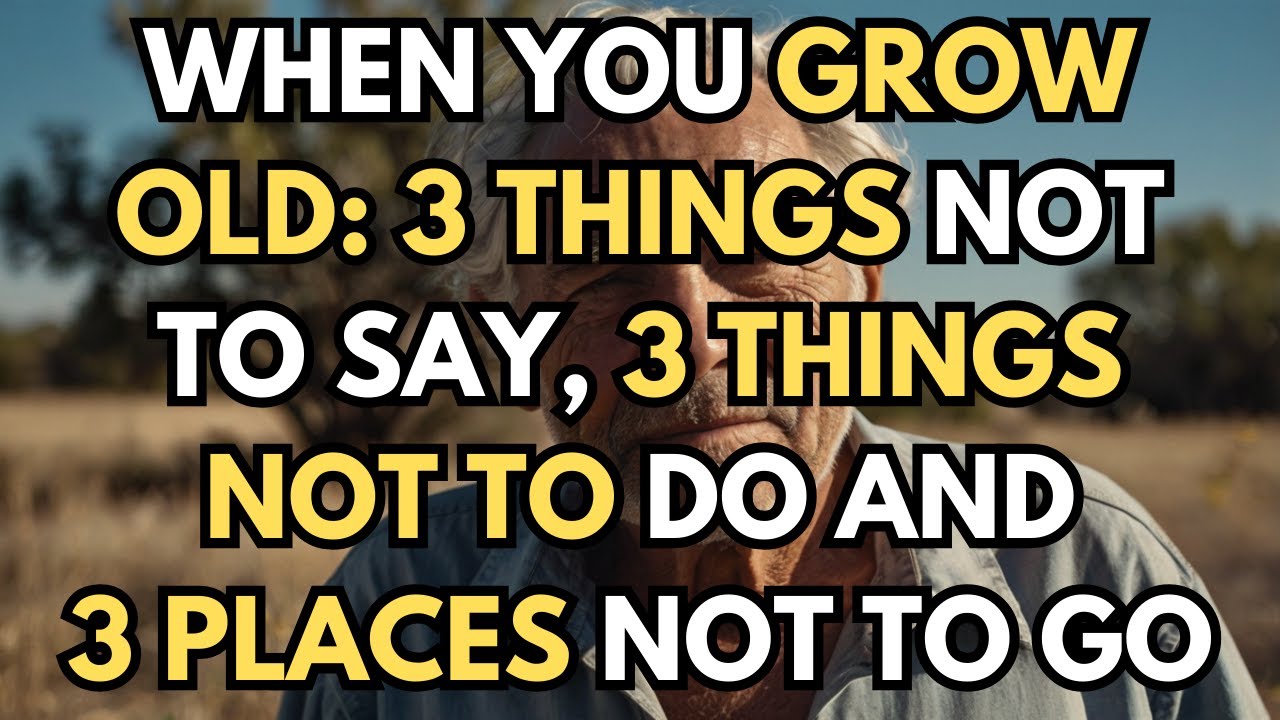 When You Grow Old: 3 things not to say, 3 things not to do, and 3 places not to go
