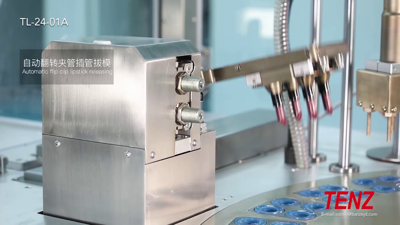 Full Automatic Rotary Silicone Mold Lipstick Production Line Model:TL 24 01A TENZ
