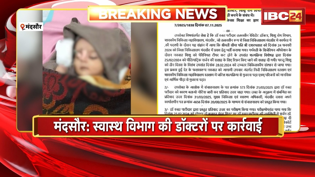 Mandsaur News: स्वास्थ्य विभाग की डॉक्टरों पर कार्रवाई। 4 डॉक्टरों पर लगाया 50-50हजार रु का जुर्माना