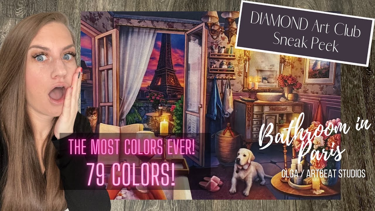 Обзор Diamond Art Club «Ванная в Париже» от Ольги/ArtBeat Studios