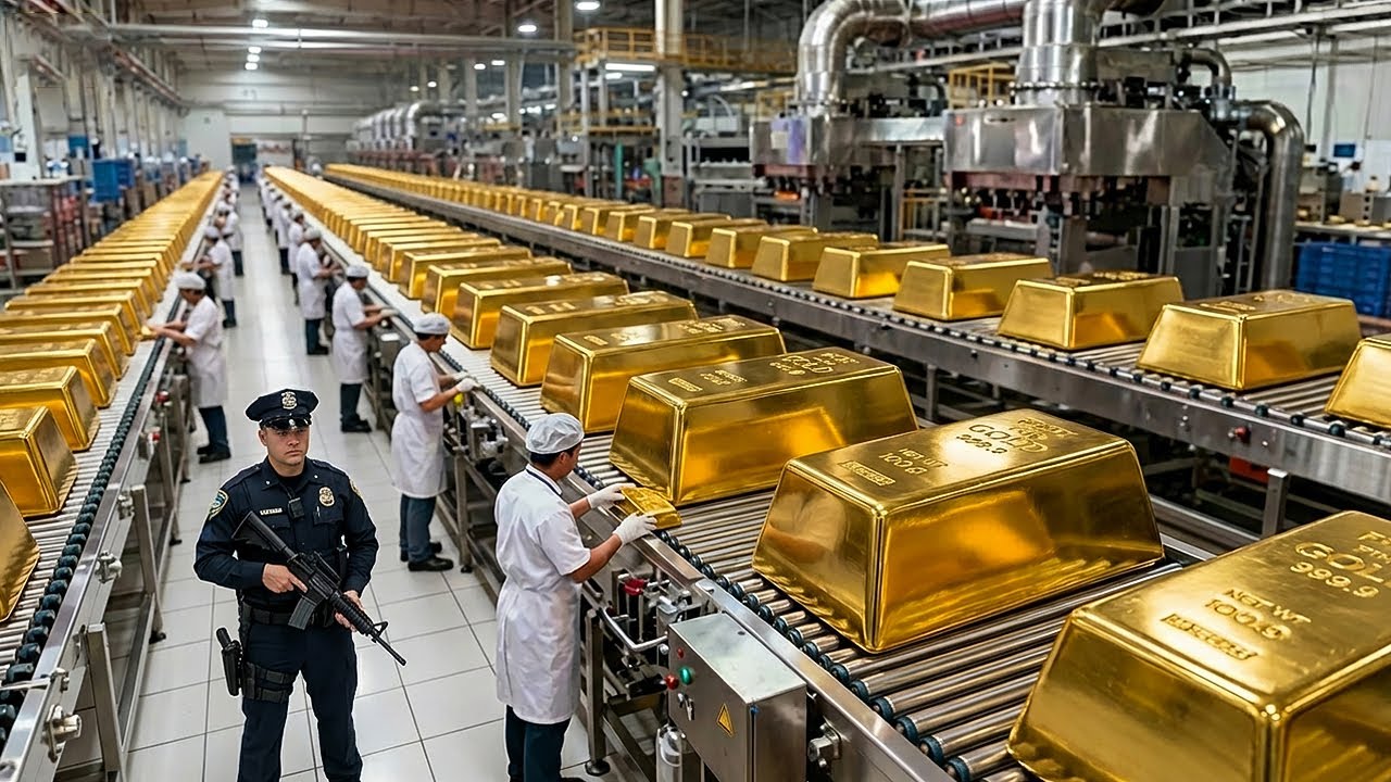 Inside the 24K Gold Factory | From Raw Ore to Pure Gold Bars