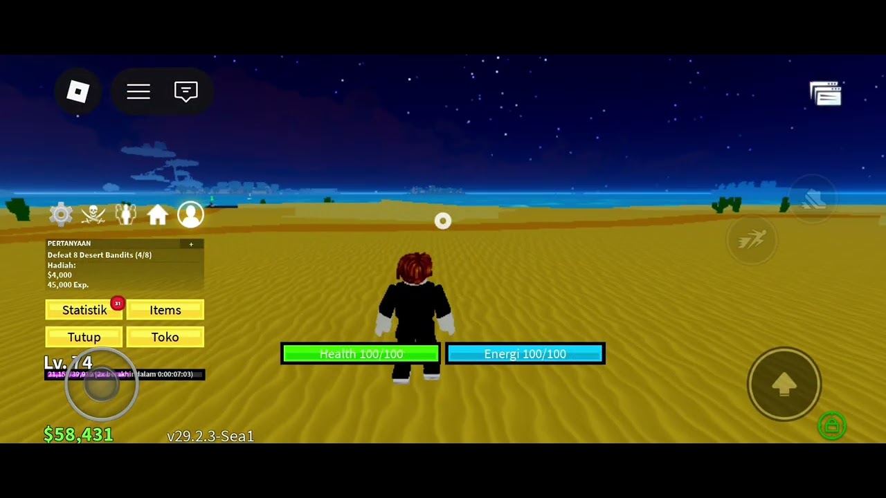 day 3 main blox fruit kali ini udah sampai ice village cik 