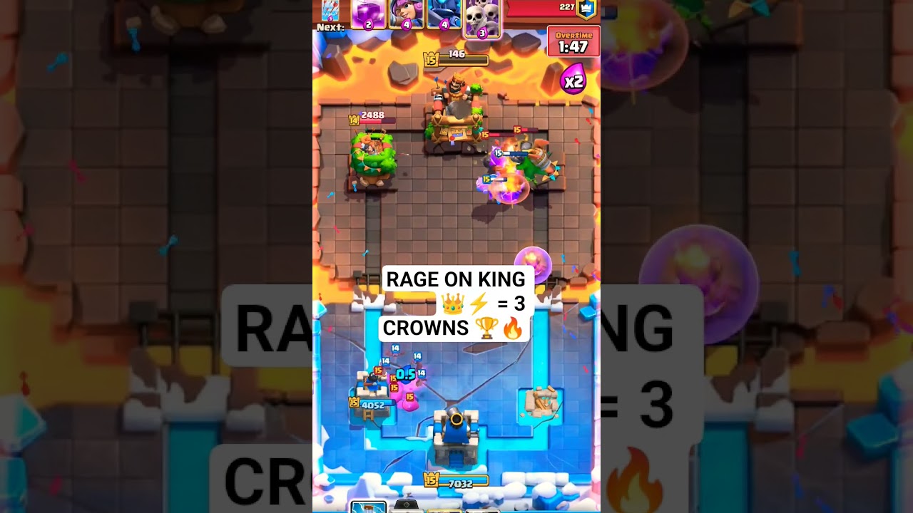 🤯“Lumberjack died 💀 but his Rage hit the King Tower ⚡👑 and BOOM 3 Crown Win 🏆🔥 GG”