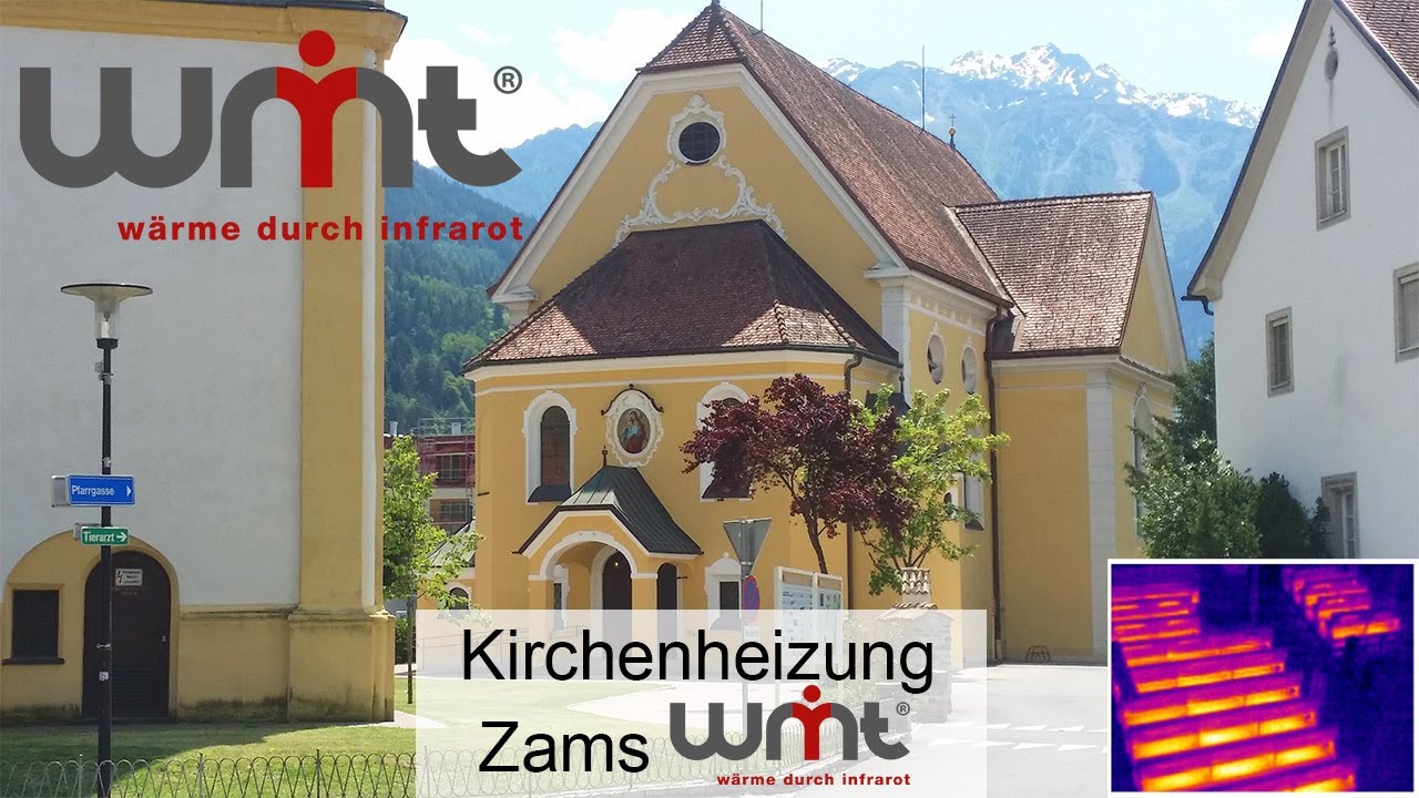 Infrarot Kirchenheizung von WMT in der Pfarrkirche Zams in Tirol - Kirchenrenovierung Denkmalschutz