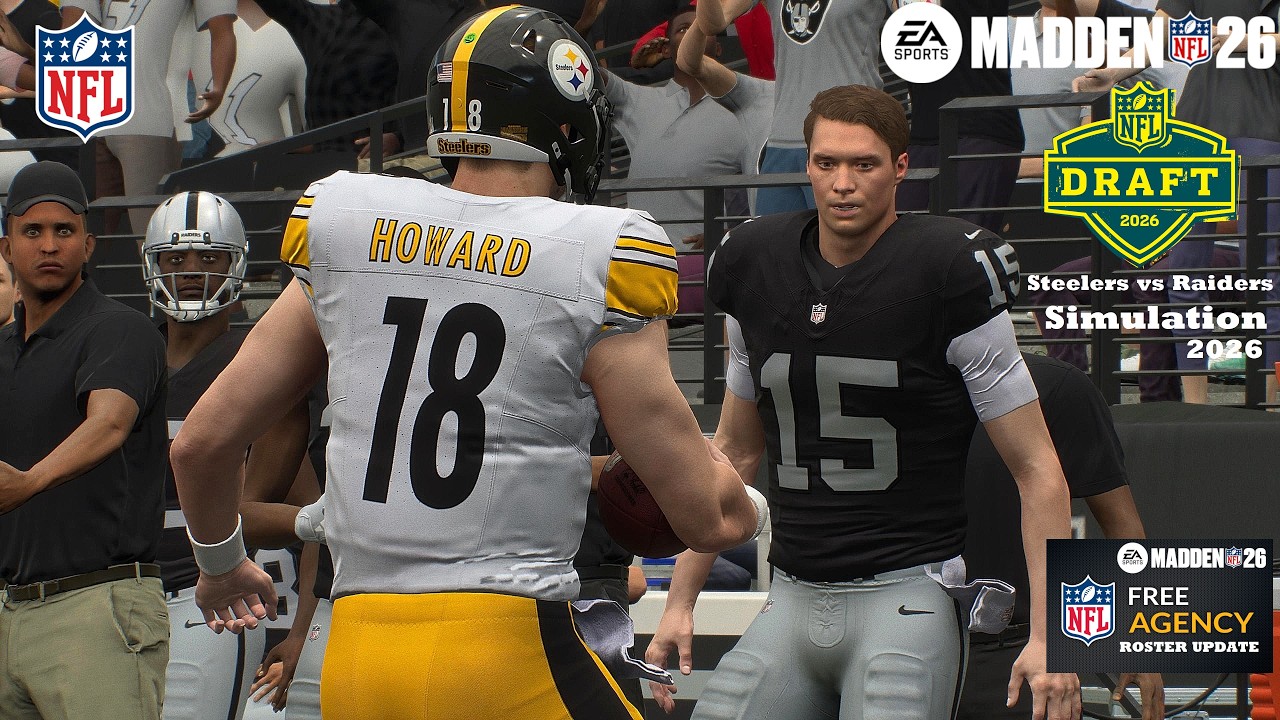 Madden 26 Will Howard Steelers vs Fernando Mendoza Raiders Sim NFL DRAFT EARLY 2026 Game Play