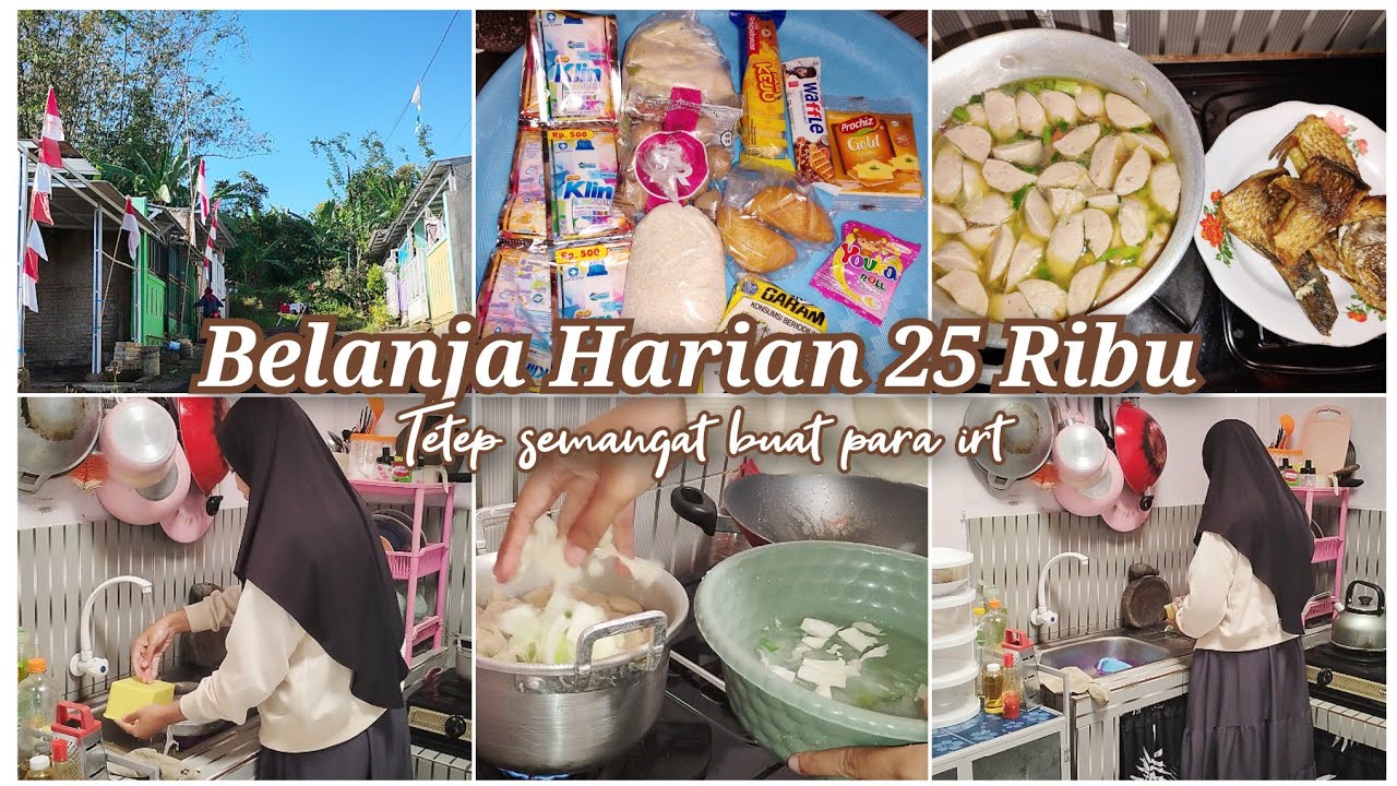Belanja Harian 25 Ribu | Kegiatan Harian IRT | Masak Menu Hemat