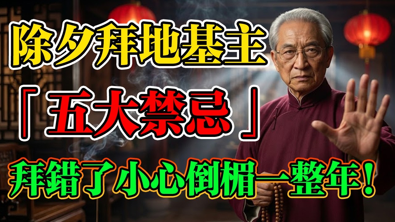 南懷瑾：除夕拜地基主，這5大禁忌千萬不能犯，當心把全家福報都拜沒了！南師教你正確的拜地基主。 #風水 #運勢 #財運 #南懷瑾 #地基主 #除夕習俗 #家運風水 #因果 #除夕 #春節