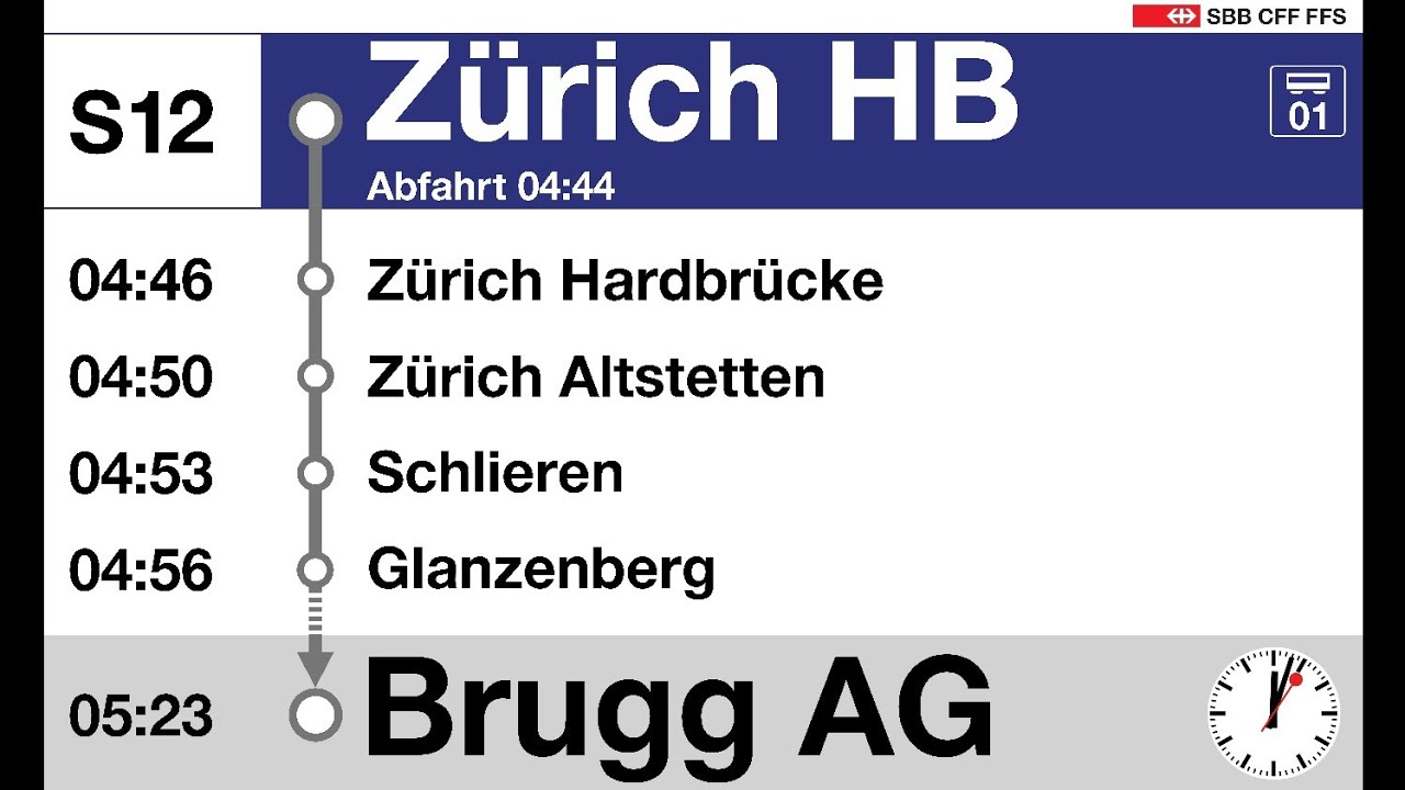 ZVV Ansagen, S12 (Zürich HB-Brugg AG) | FV-Dosto Twindexx | 100. Video Spezial