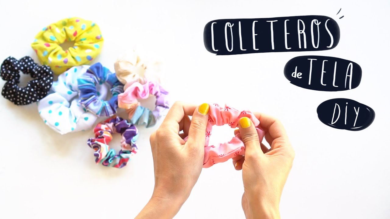 DIY como hacer coleteros de tela ¡también sin coser!