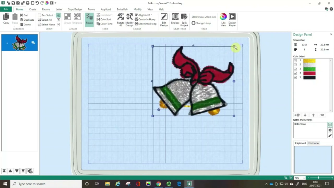 mySewnet Embroidery - What's the difference between Resize and Rescale?