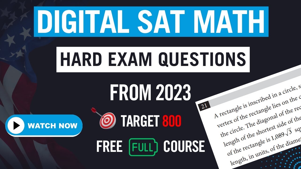 [Eng] Digital SAT Math Hard Exam Questions 2023