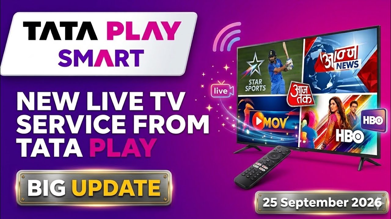 TATA PLAY SMART NEW LIVE TV SERVICE FROM TATA PLAY DTH || Tata Play Smart Service 25 September 2026