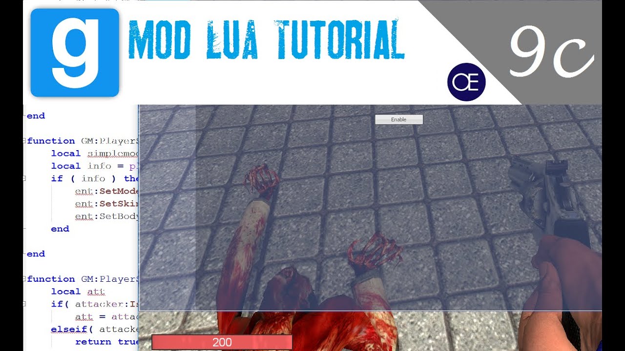 [Gmod] Lua Tutorial 9c: HUDs - Textured Health Bar
