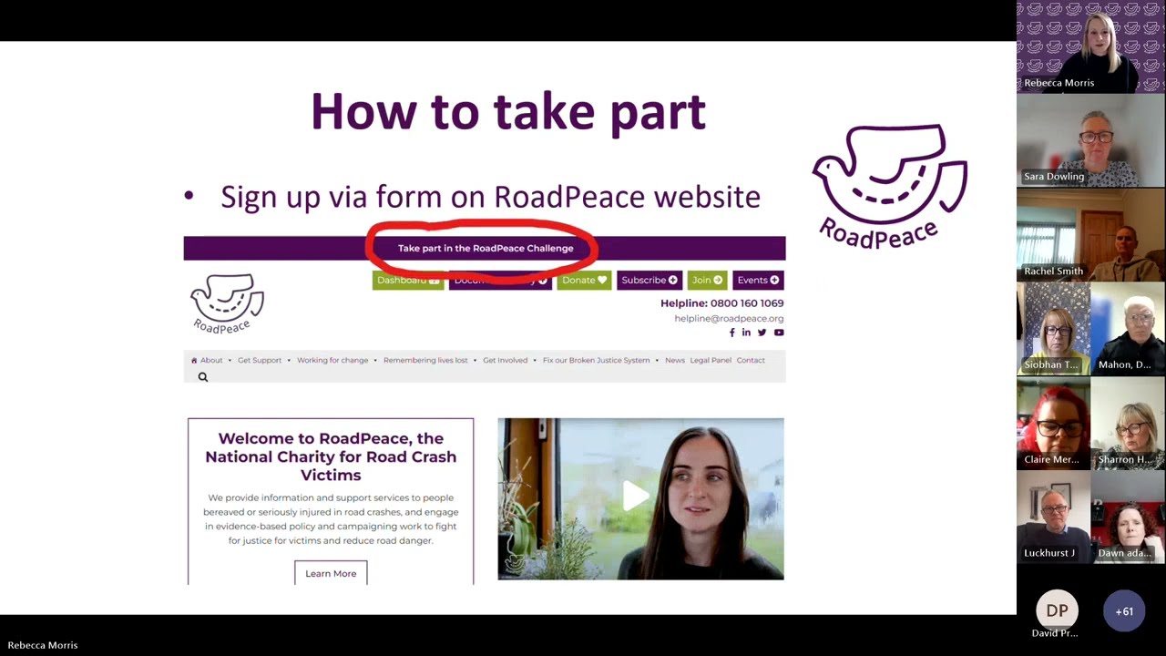 RoadPeace Challenge 2024 Online Launch Event - February 7, 2024