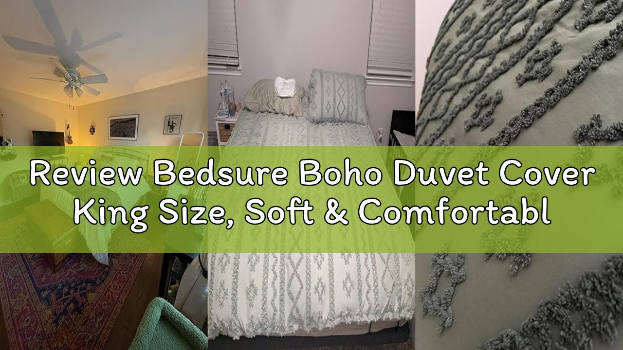 Review Bedsure Boho Duvet Cover King Size, Soft & Comfortable Elegant Design Boho Bedding for Decora