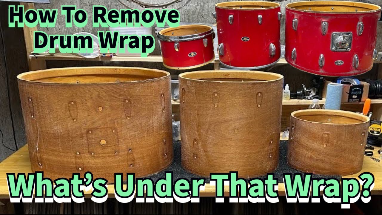 70's Slingerland drum set project. How to remove drum wrap.