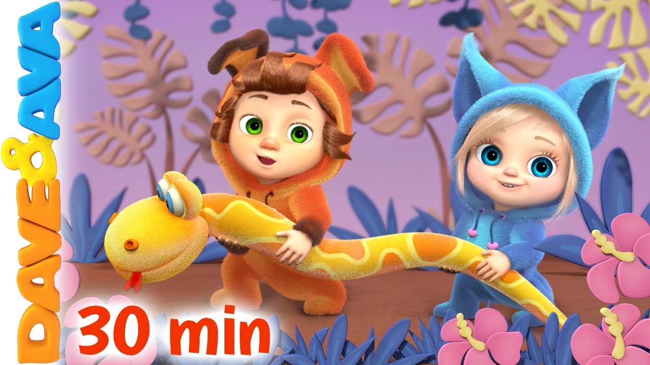 🌵 Down in the Jungle  and More Nursery Rhymes | John the Rabbit | Baby Songs by Dave and Ava 🌵