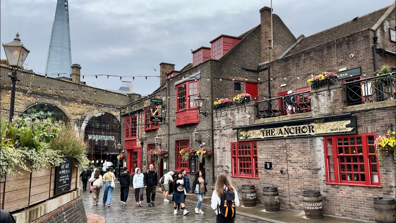 London River Thames Daytime Walking Tour, Tower Bridge, Tate Modern & London Bridge - July 2024 4K