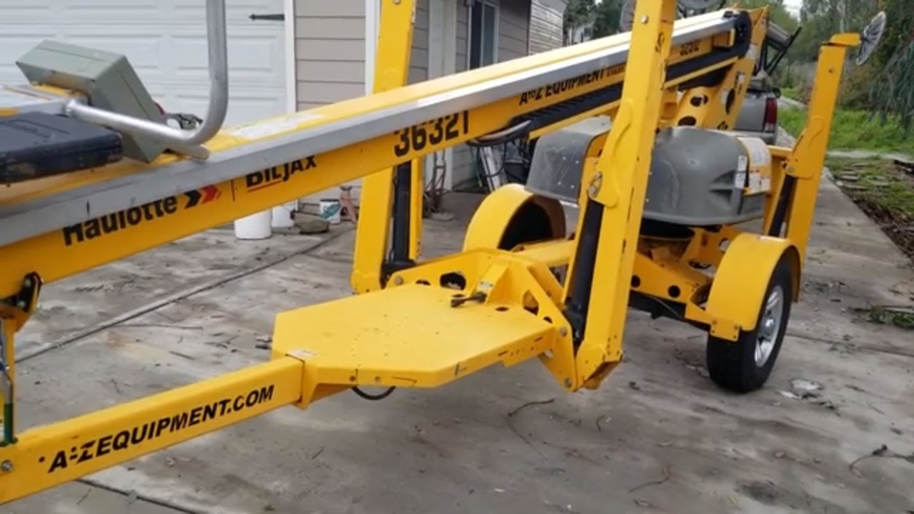 Haulotte 3632t Bil-Jax review compare to JLG and Genie towable boom lift