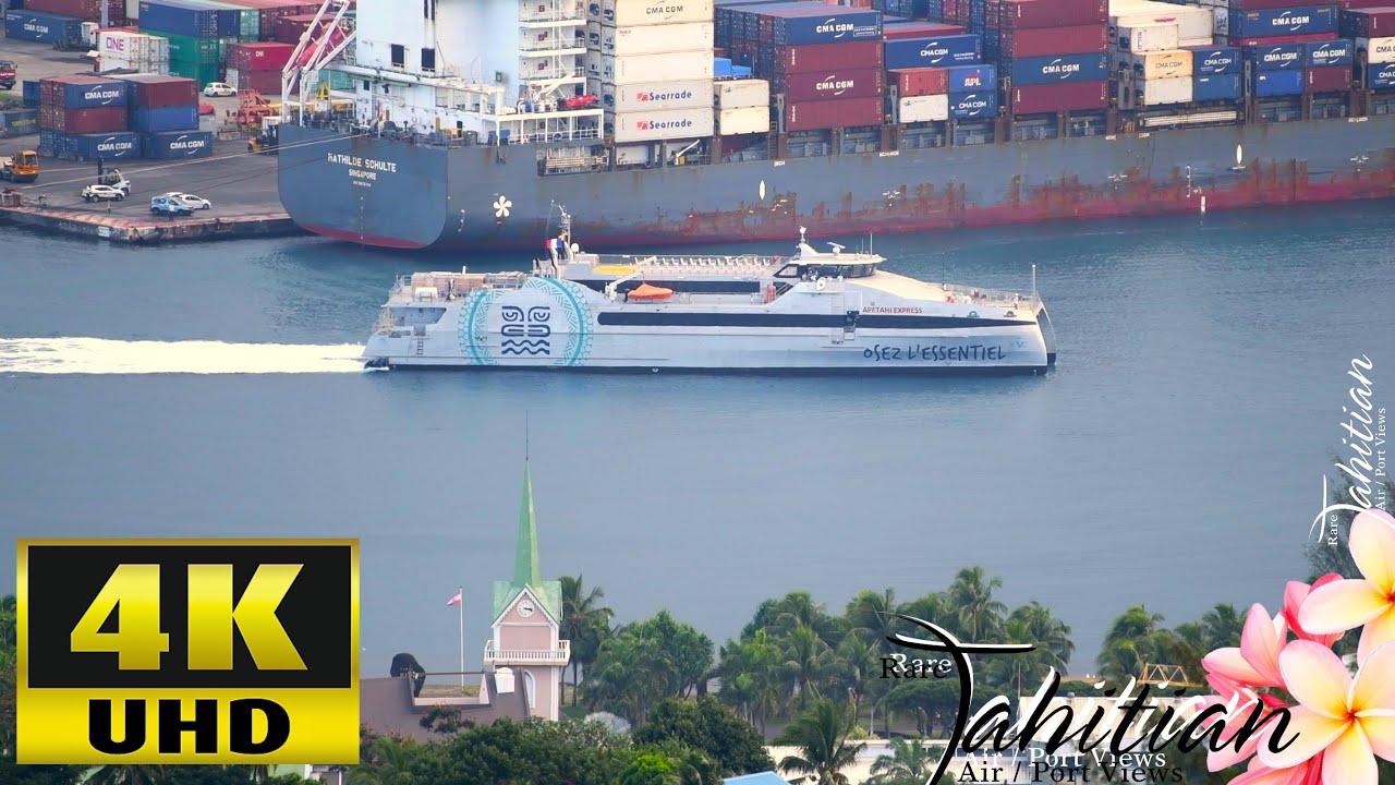 June 26, 2023 : Brand New #AustalShip #APETAHIEXPRESS was seen docking in Papeete port of Call